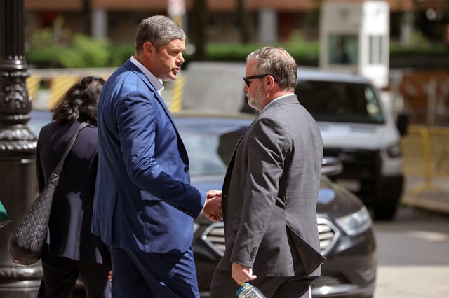David James, a former assistant for Sean “Diddy” Combs, exits Federal courthouse after testifying in the Sean "Diddy" Combs' sex trafficking and racketeering conspiracy trial at U.S. court in Manhattan, in New York City, U.S., May 19, 2025. 