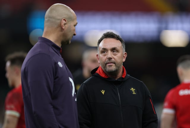 Rugby Union - Six Nations Championship - Wales v England - Millennium Stadium, Cardiff, Wales, Britain - March 15, 2025 England head coach Steve Borthwick and Wales interim head coach Matt Sherratt talk at the end of the match Action Images via Reuters/Paul Childs/File Photo