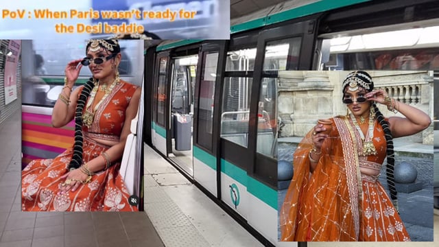 Nivya, an Indian original digital creator, is being dubbed a desi baddie for her sartorial choice in public transportation 