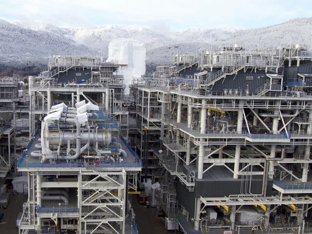 "Train 2" at the LNG Canada plant nearing completion in Kitimat B.C. in November 2024.