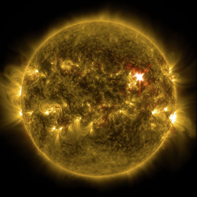 Pictured is a significant solar flare from March 29, 2014, when the sun was in an active period of its 11-year solar cycle.