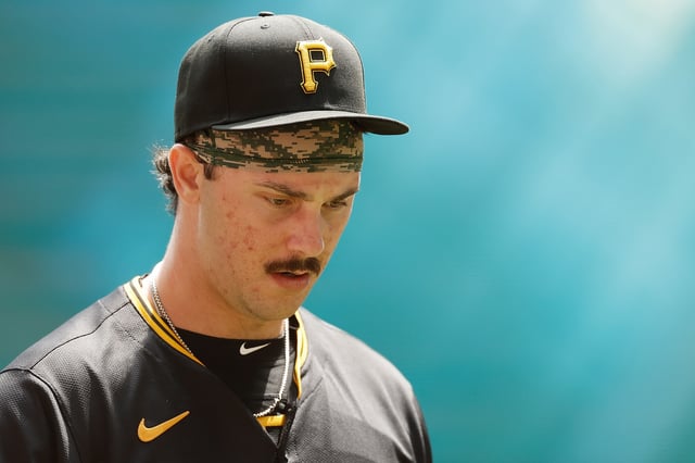 MILWAUKEE, WISCONSIN - JULY 11: Paul Skenes #30 of the Pittsburgh Pirates walks in from bullpen before start of game against the Milwaukee Brewers at American Family Field on July 11, 2024 in Milwaukee, Wisconsin.