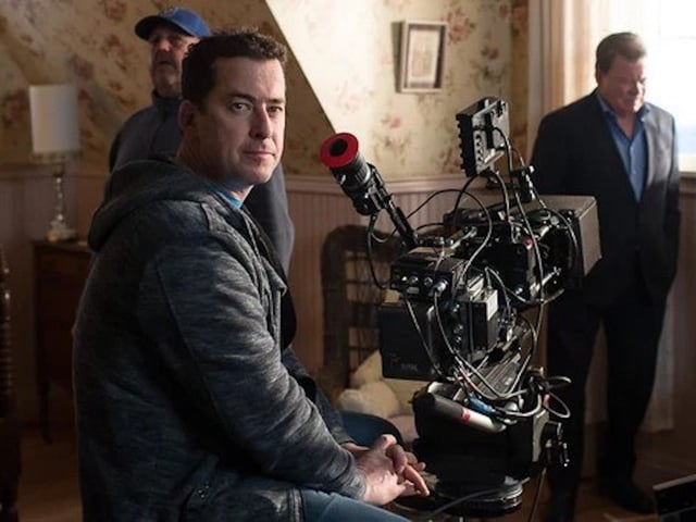  Cape Breton cameraman/Steadicam operator Patrick Doyle is shown on the set of Haven, with William Shatner, right, in the mid-2010s.