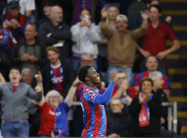 Soccer Football - Premier League - Crystal Palace v Wolverhampton Wanderers - Selhurst Park, London, Britain - May 20, 2025 Crystal Palace's Eddie Nketiah celebrates scoring their first goal Action Images via Reuters/Peter Cziborra