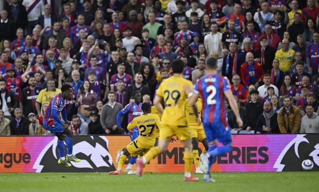 Soccer Football - Premier League - Crystal Palace v Wolverhampton Wanderers - Selhurst Park, London, Britain - May 20, 2025 Crystal Palace's Eddie Nketiah scores their first goal REUTERS/Tony O Brien