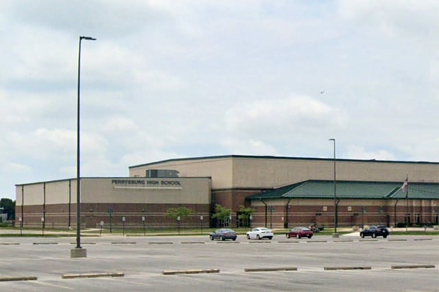 An exterior of Perrysburg High School in Perrysburg, Ohio.