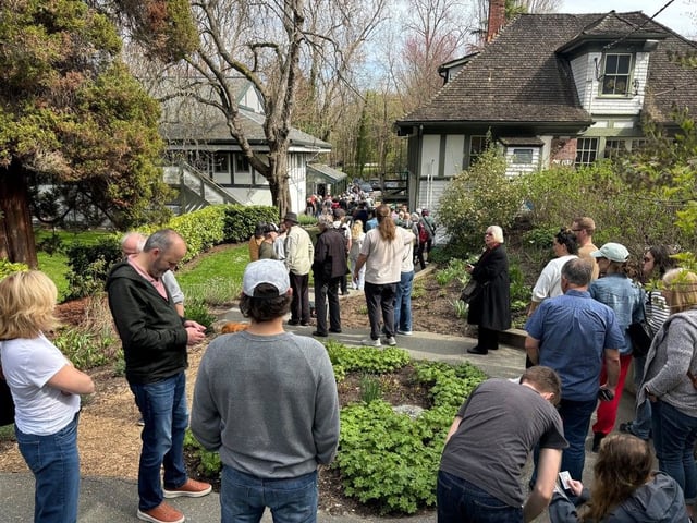 There was an hour-long wait to vote in the Vancouver byelection at the West Point Grey Community Centre on April 5.