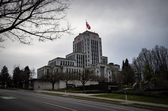 Vancouver City Hall is seen in Vancouver, on Saturday, Jan. 9, 2021. THE CANADIAN PRESS/Darryl Dyck