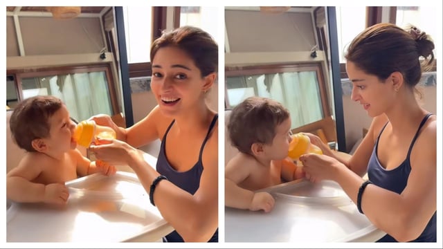 Ananya often shares cute moments with her nephew on social media.