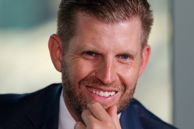 Eric Trump, Executive Vice President of the Trump Organization, and son of U.S. President Donald Trump, attends an interview with Reuters in Dubai, United Arab Emirates, April 29, 2025. REUTERS/Amr Alfiky/File Photo