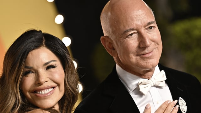 Jeff Bezos seen spanking Lauren Sanchez while sunbathing on his superyacht in PDA-packed photos (Photo by Evan Agostini/Invision/AP)