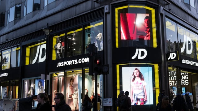 JD Sports’ full-year results showed pre-tax profits had fallen 11.8 per cent to £715 million in the year to February