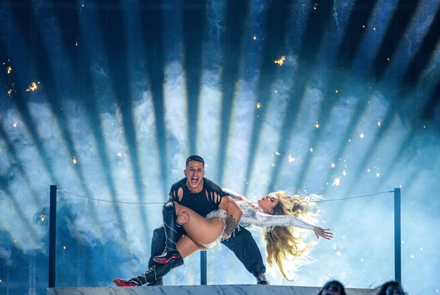 Melody en la final de Eurovisión 2025, en Basilea (Suiza).