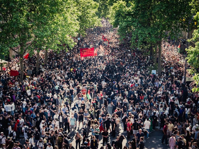 A Paris, lors de la manifestation du 1er Mai, en 2025. 