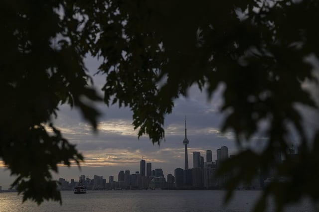 The Toronto skyline is seen from Wards Island in Toronto on Sept. 19, 2024. THE CANADIAN PRESS/AP-Angie Wang
