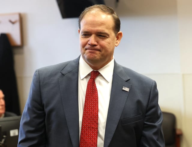 Suffolk County District attorney Ray Tierney at Suffolk County Court in Riverhead on Wednesday, Jan. 29, 2025. (Newsday / James Carbone)