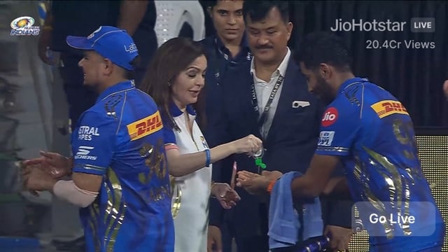 Nita Ambani sanitises Jasprit Bumrah's hands before handshake