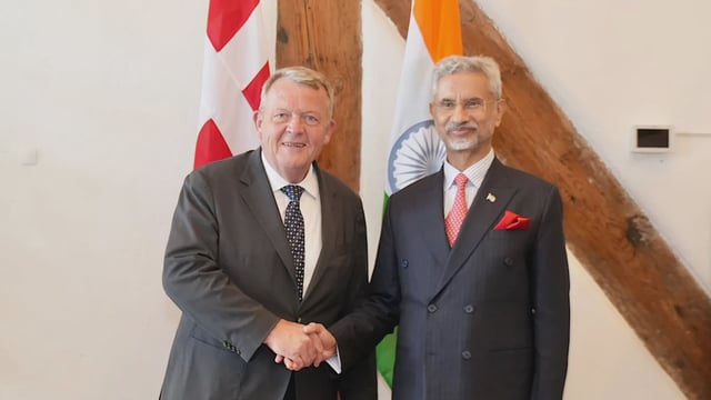EAM Jaishankar meets Danish counterpart Rasmussen (photo:IANS)