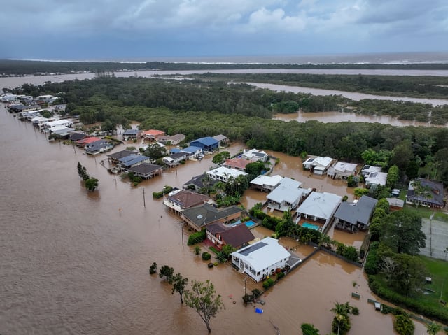 Une vue des inondations à Port Macquarie, en Nouvelle-Galles du Sud, le 22 mai 2025.