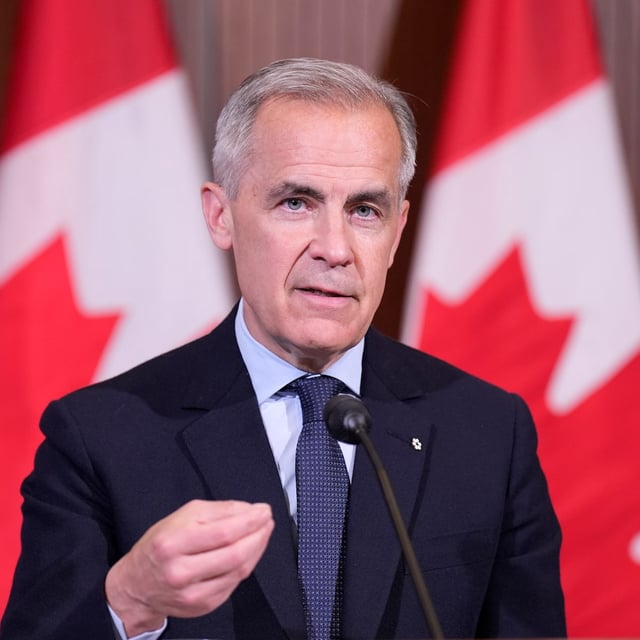 Prime Minister Mark Carney speaks with media during a news conference in Ottawa, Wednesday, May 21, 2025. THE CANADIAN PRESS/Adrian Wyld