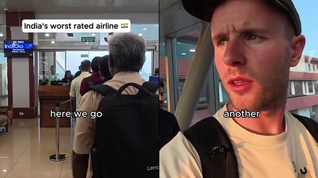 A Scottish tourist leaves a positive review of his IndiGo flight