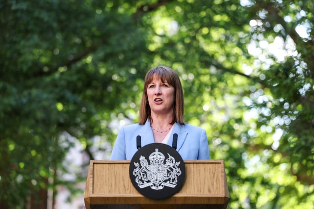Chancellor of the Exchequer Rachel Reeves speaks during a reception, following the UK-EU summit, in London, Britain, May 19, 2025. REUTERS/Hannah McKay/Pool/ File Photo