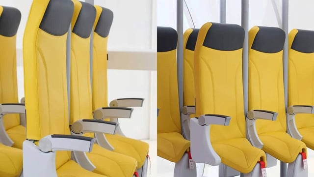 Budget Airlines May Roll Out Standing Seats Next Year. Credit: aviointeriors.it