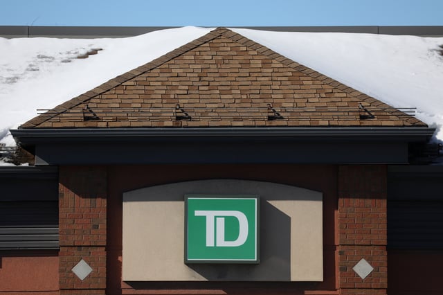 The Toronto-Dominion (TD) bank logo is seen outside of a branch in Ottawa, Ontario, Canada, February 14, 2019. REUTERS/Chris Wattie/File Photo