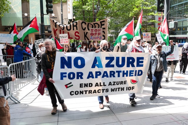 Protest group No Azure for Apartheid has accused the company of censorship and retaliation.