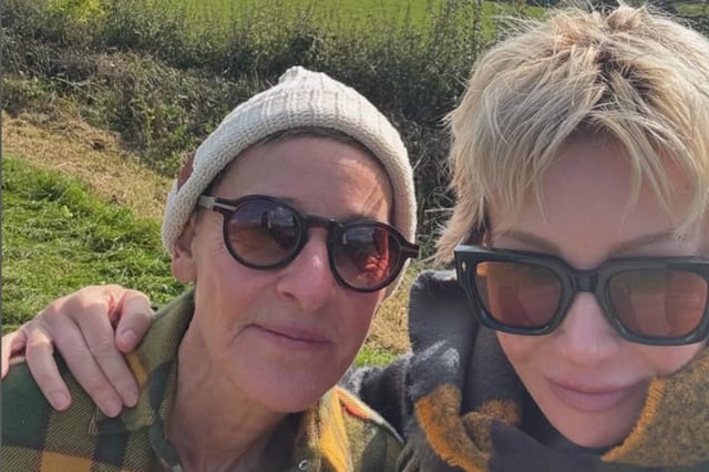 Ellen DeGeneres and Portia are loving life in the Cotswolds. (Ellen DeGeneres/Instagram)