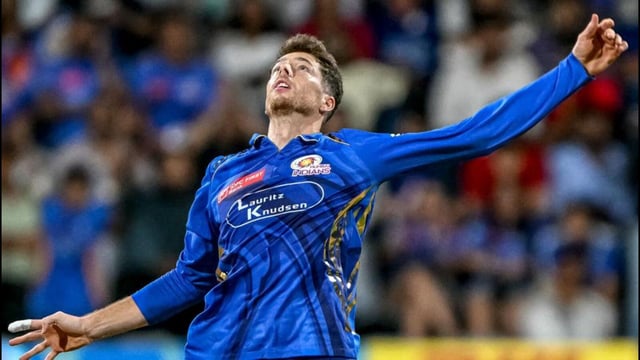 Mumbai Indians spinner Mitchell Santner. (AFP)