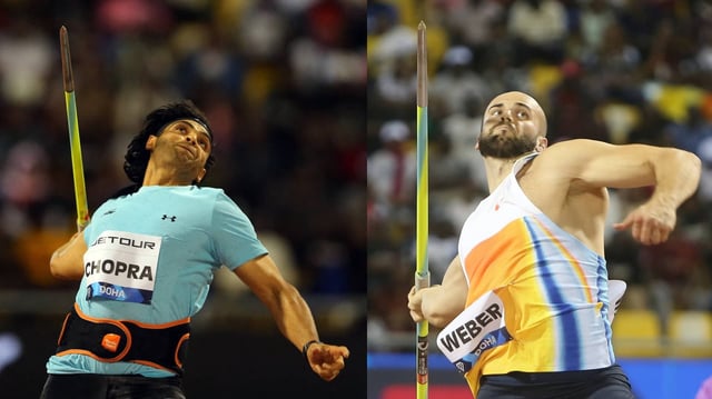 Neeraj Chopra, Julian Weber | Image:  ANI Photo, AP Photo