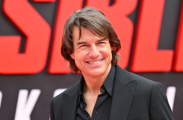 US actor Tom Cruise arrives for the US premiere of "Mission: Impossible - The Final Reckoning" at the Lincoln Center Fountain Plaza in New York on May 18, 2025.