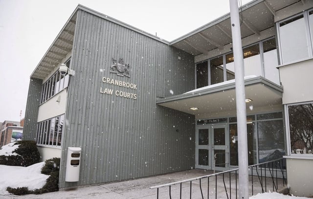 The courthouse in Cranbrook, B.C., is seen on Feb. 3, 2017. THE CANADIAN PRESS/Jeff McIntosh