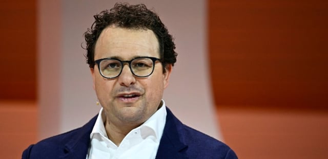 AFP - Dario Amodei, patron et cofondateur d'Anthropic, au salon Vivatech, le 22 mai 2024 à Paris