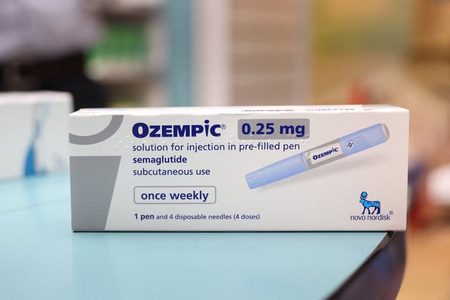 A box of Ozempic made by Novo Nordisk is seen at a pharmacy in London, Britain March 8, 2024. REUTERS/Hollie Adams/File Photo