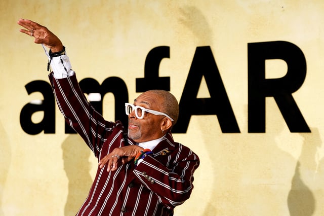 Spike Lee poses during a photocall for guest arrivals at the amfAR Gala Cannes 2025 in Antibes, France, May 22, 2025. REUTERS/Manon Cruz     TPX IMAGES OF THE DAY