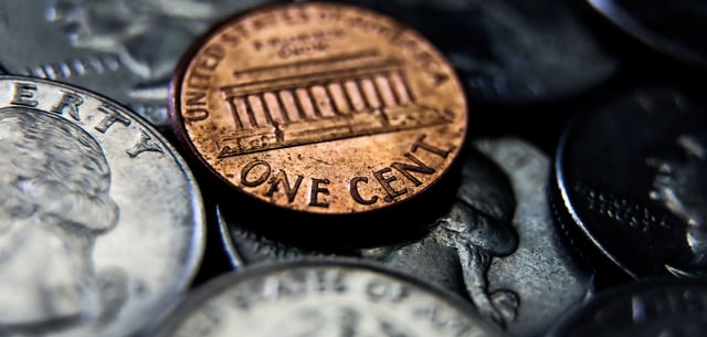 Die kleinste Münze der USA, auch Penny genannt