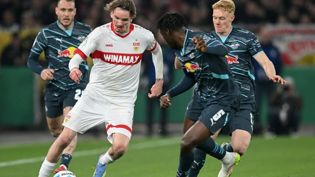 Nick Woltemade im Pokalspiel gegen Leipzig