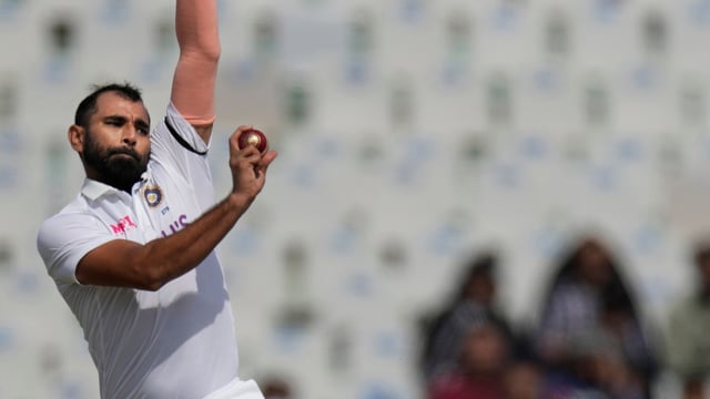 Mohammed Shami during India's Test series against Sri Lanka in 2022