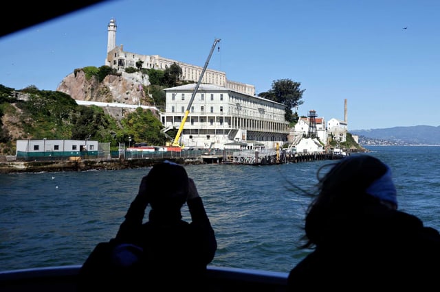 The Bureau of Prisons recently visited Alcatraz, currently a major San Francisco tourist attraction, and is making assessments regarding potentially reviving the prison, which has been closed for more than 60 years. Here, tourists are seen aboard the boat to the island.