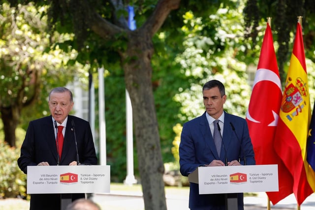 Recep Tayyip Erdogan y Pedro Sánchez, en una imagen de archivo.