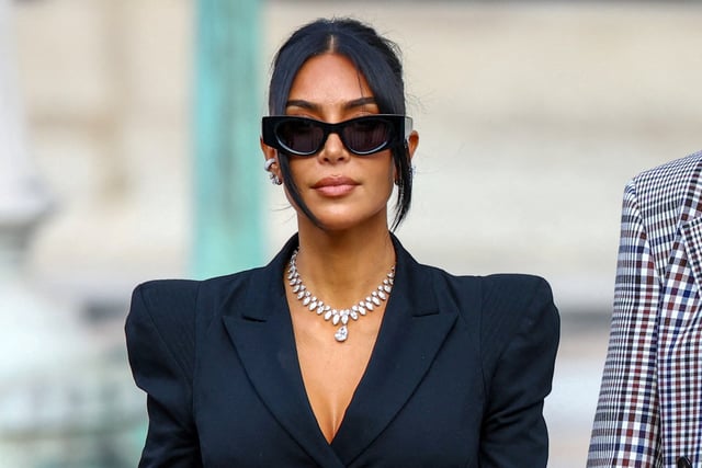 Kim Kardashian leaves the courthouse in Paris last week.