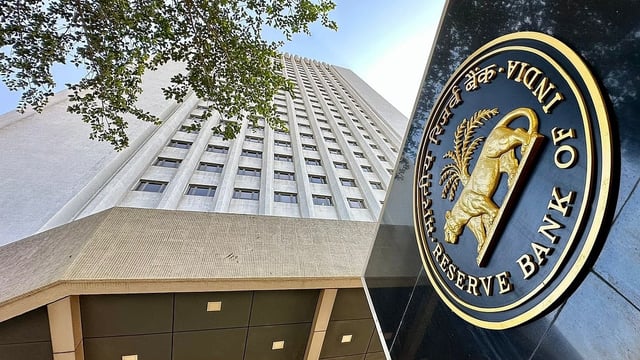 Signage of Reserve Bank of India seen at its headquarters in Mumbai. Photo: Vijay Sartape/NDTV Profit