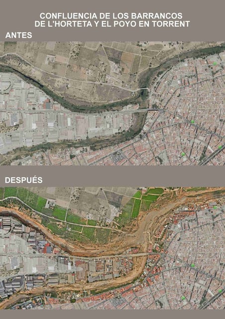 El antes y después del impacto de la dana en Torrent