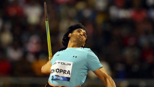 Javelin thrower Neeraj Chopra in action.