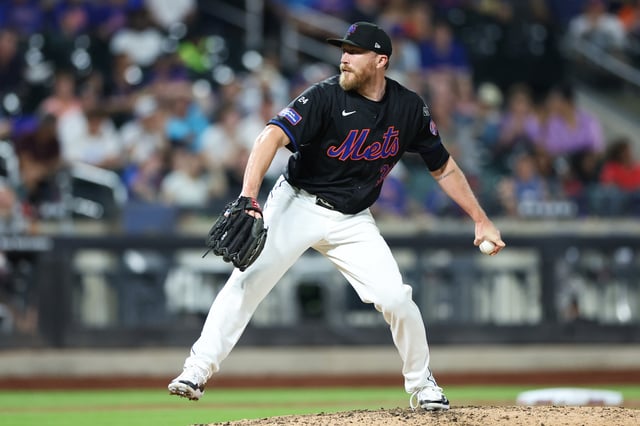 NEW YORK, NEW YORK - JULY 12: Jake Diekman #30 of the New York Mets in action against the Colorado Rockies at Citi Field on July 12, 2024 in the Queens borough of New York City.