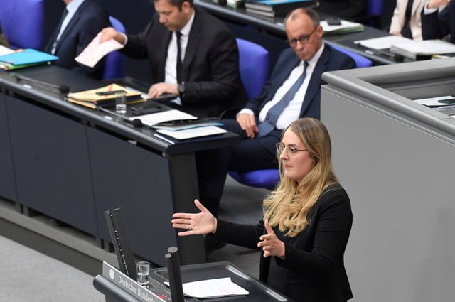 Katharina Dröge in der 3. Sitzung des 21. Deutschen Bundestages im Reichstagsgebäude. Berlin, 14.05.2025