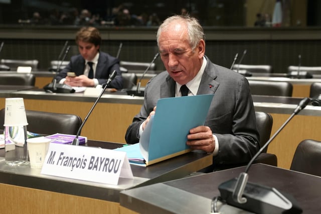 Le premier ministre François Bayrou le 14 mai 2025 devant la commission d’enquête de l’Assemblée nationale, à Paris
