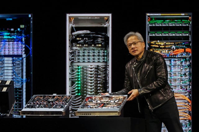 Nvidia CEO Jensen Huang delivers the keynote for the Nvidia GPU Technology Conference (GTC) at the SAP Center in San Jose, California, U.S. March 18, 2025.  REUTERS/Brittany Hosea-Small/File Photo